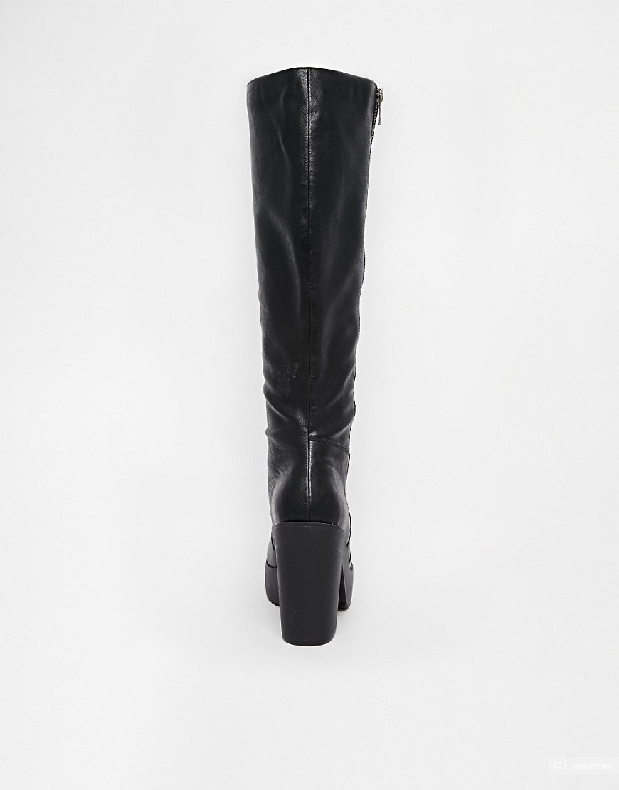 Ботинки с массивной подошвой New Look Barnaby черного цвета / EU36 UK 3 по меркам Asos