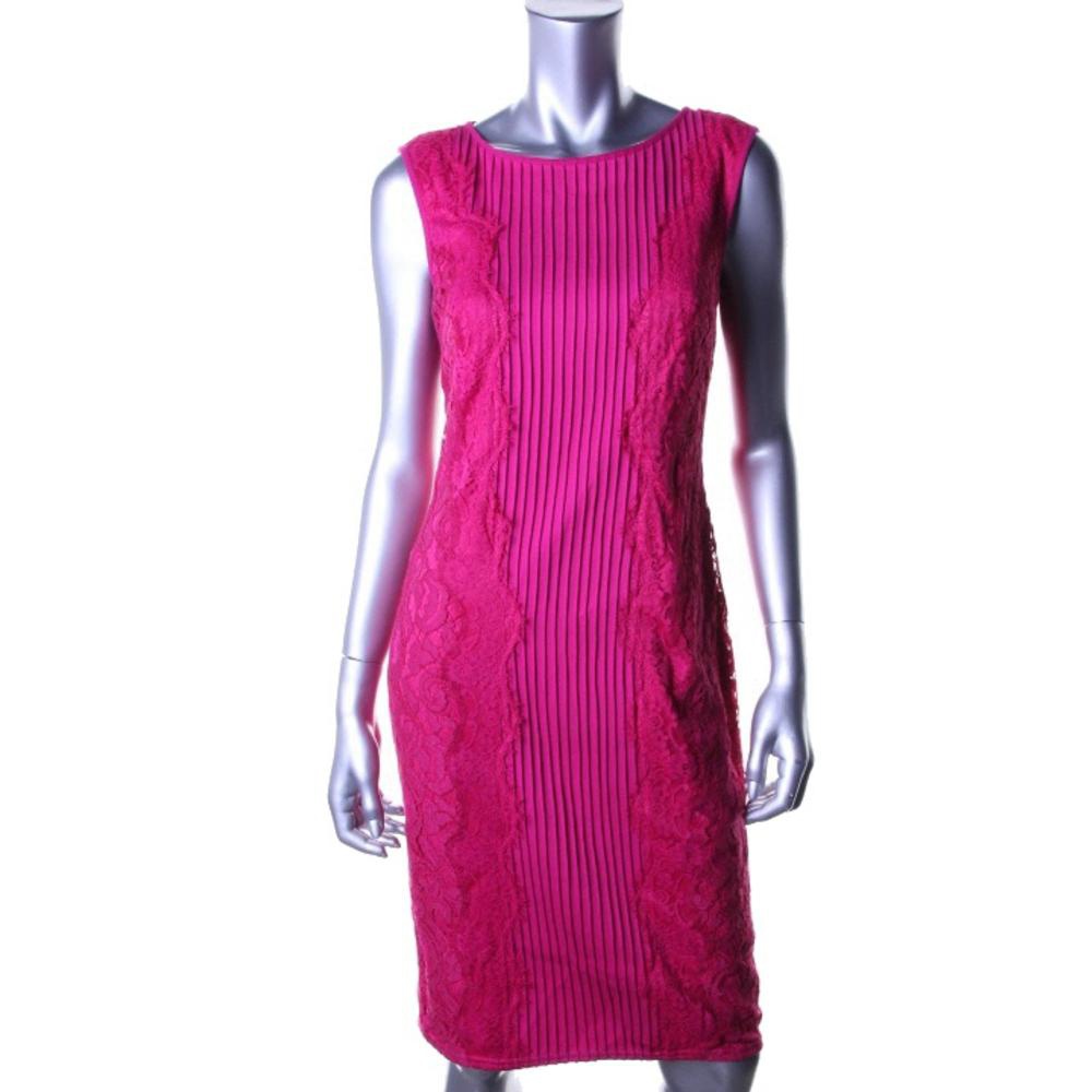 TADASHI SHOJI красивейшее платье с кружевом в боках р.44