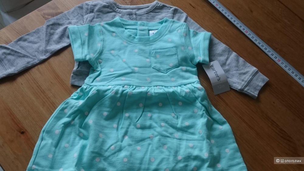 Комплект Carters платье плюс кофта 100% хлопок 12 и 9 мес