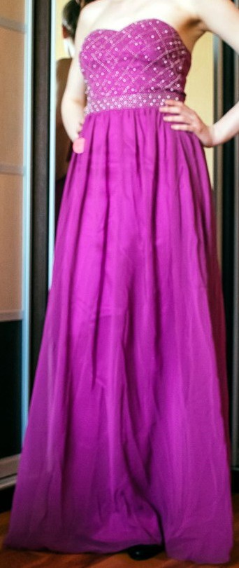 Платье макси с украшенным бисером лифом-бандо Chi Chi London UK6 UK10
