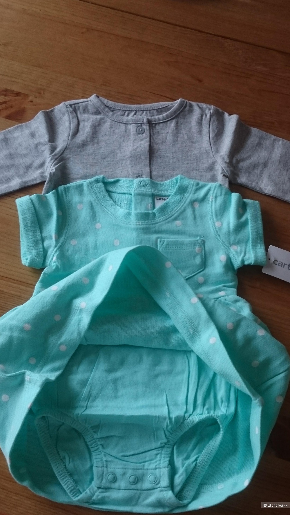 Комплект Carters платье плюс кофта 100% хлопок 12 и 9 мес