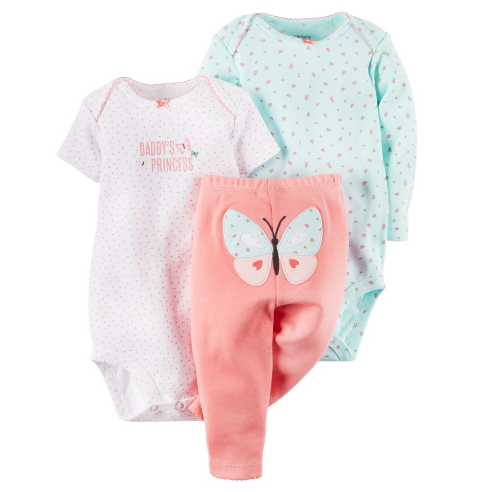 Carters комплект для малышки 9 мес хлопок 100%
