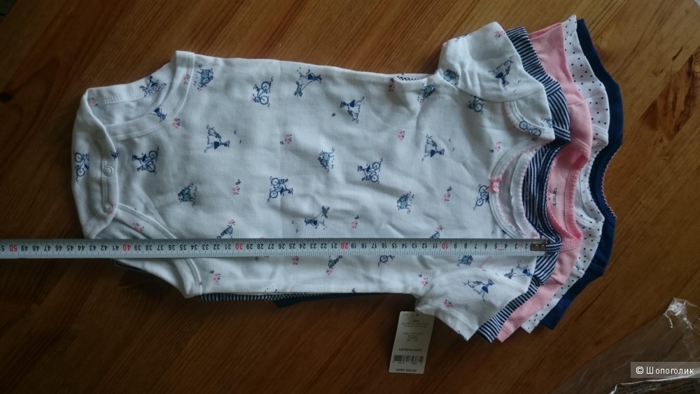 Carter's комплект боди из 5 штук 100% хлопок для девочки 12М
