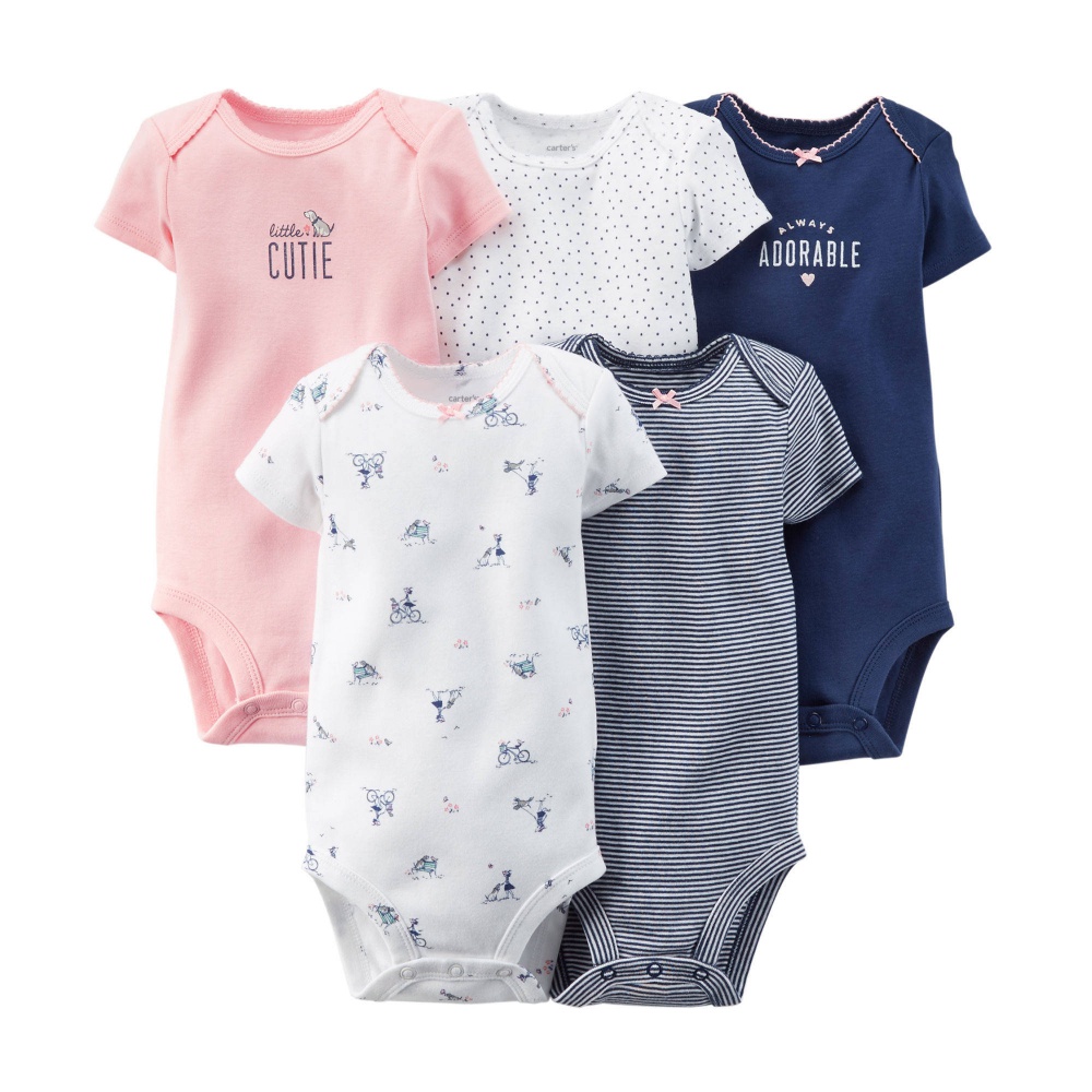 Carter's комплект боди из 5 штук 100% хлопок для девочки 12М