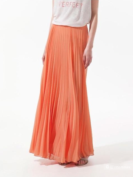 Плиссированная длинная юбка Zara.