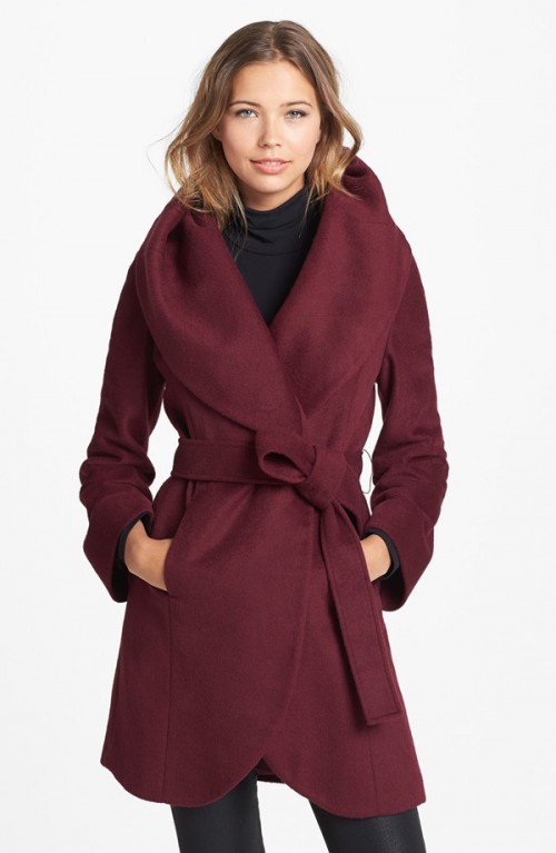 Шерстяное пальто T Tahari Marla Wool Wrap