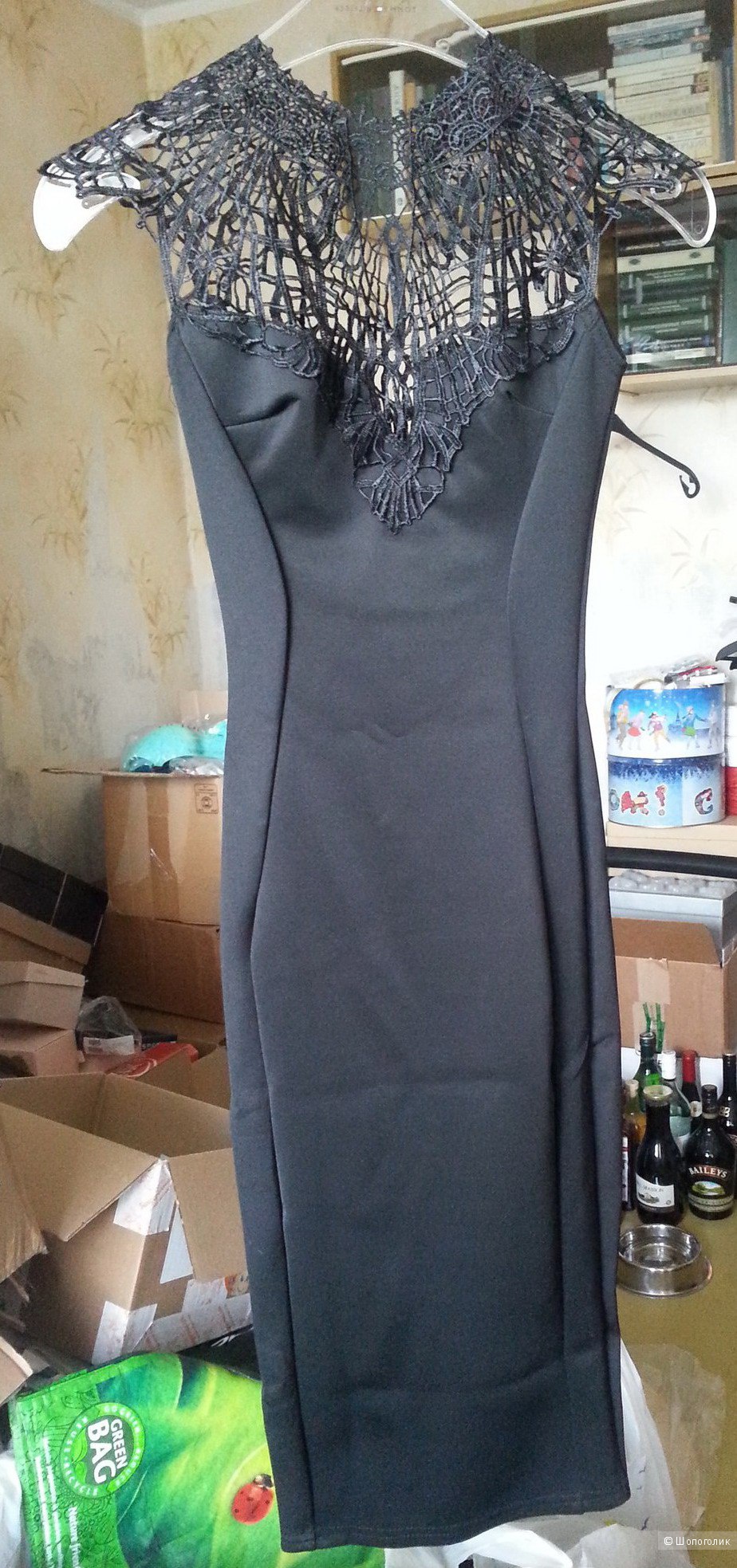 Облегающее платье миди с отделкой кроше Club L UK4