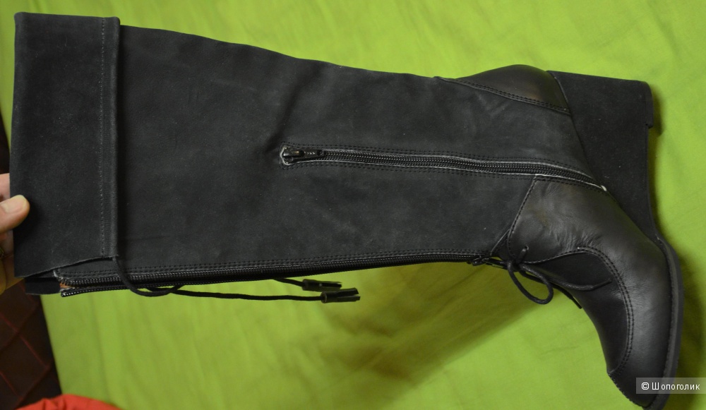 Сапоги высокие осень новые Sachelle Women's Sharm Knee-High Boot,Black,7.5 M US (38) кожа