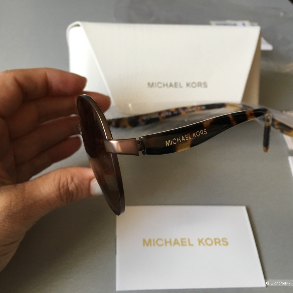 Солнцезащитные круглые очки Michael Kors Metal Round Sunglasses - Tort / No Size. Оригинал 100%.