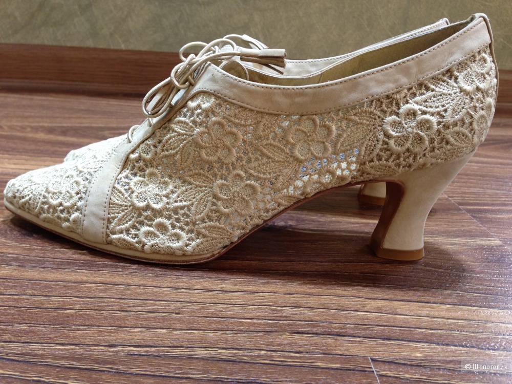 Ботильоны из кружева и замши от легендарного Stuart Weitzman р.38 Новые