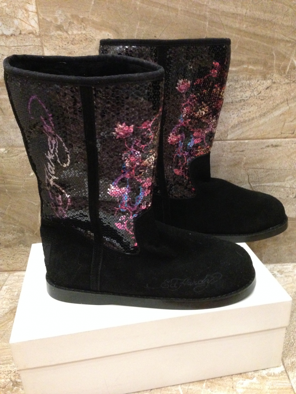 Дизайнерские зимние сапоги угги от Ed Hardy новые оригинал р.37 и 38