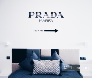 Наклейка Prada Marfa декор на стену объемные буквы из акрила 3мм