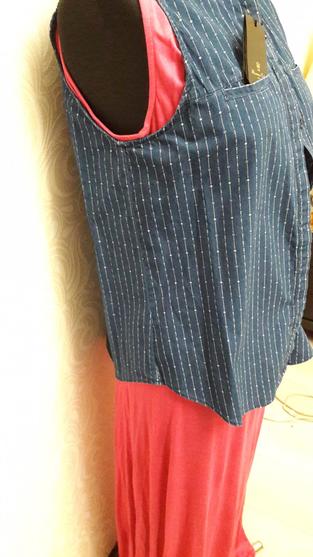 Massimo Dutti:  удлиненная женская рубашка-жилет