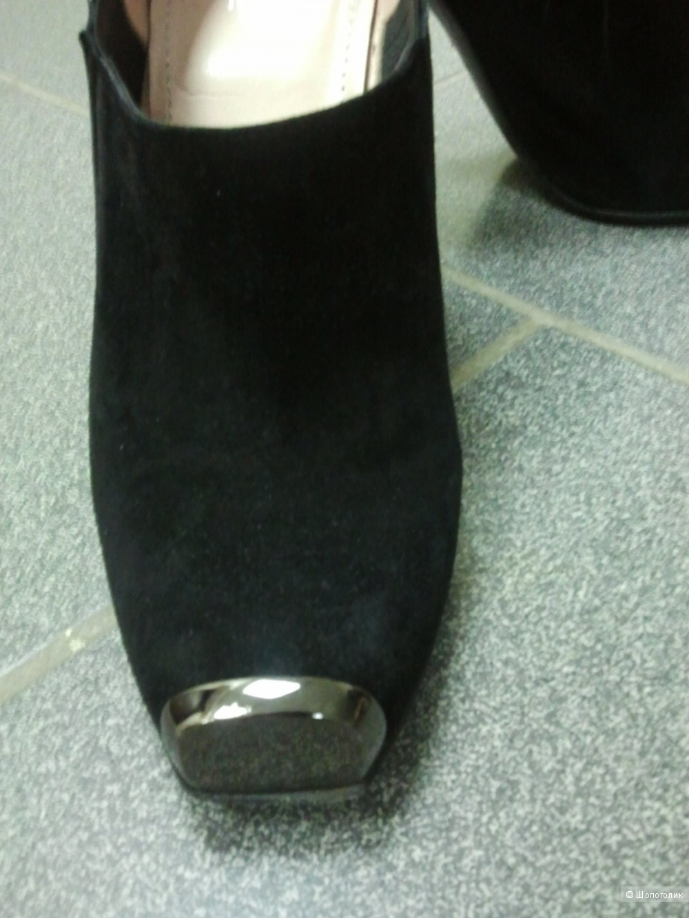 Туфли Nando Muzi (Италия)замшевые,черные,размер 37.5