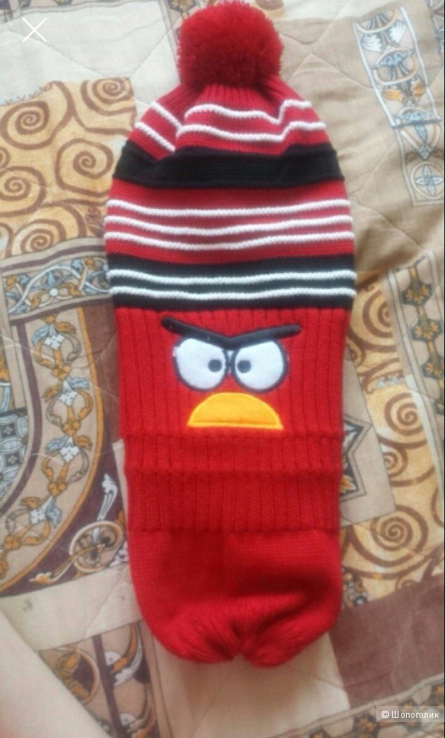Новая детская шапка Angry Birds, 9-12мес