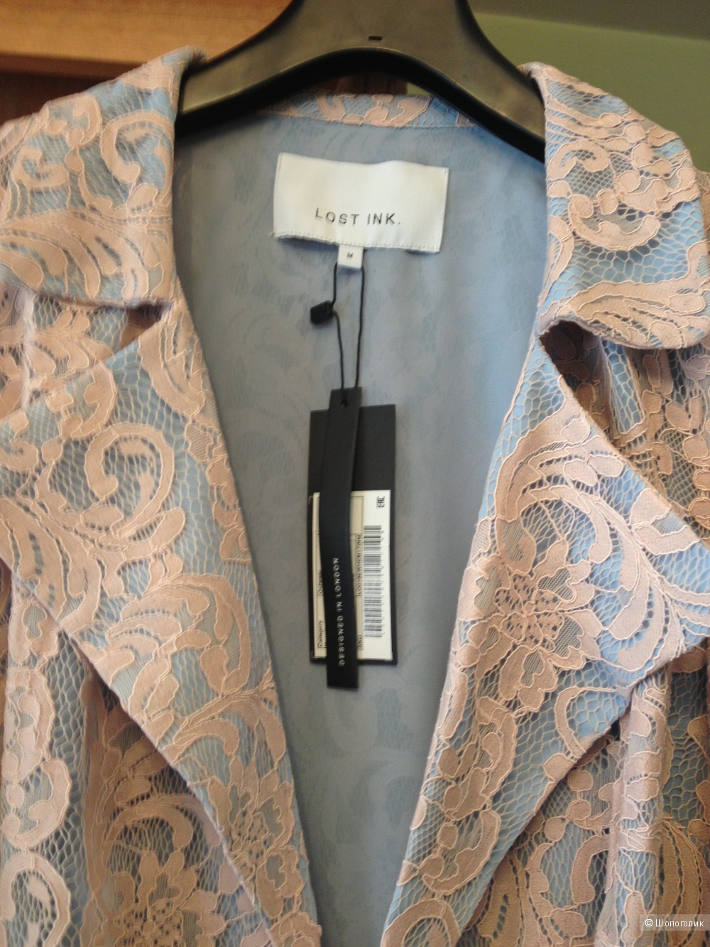 Кружевной oversize-пиджак Lost Ink, с ASOS, размер М, на 42-44 рус, новый, с этикетками