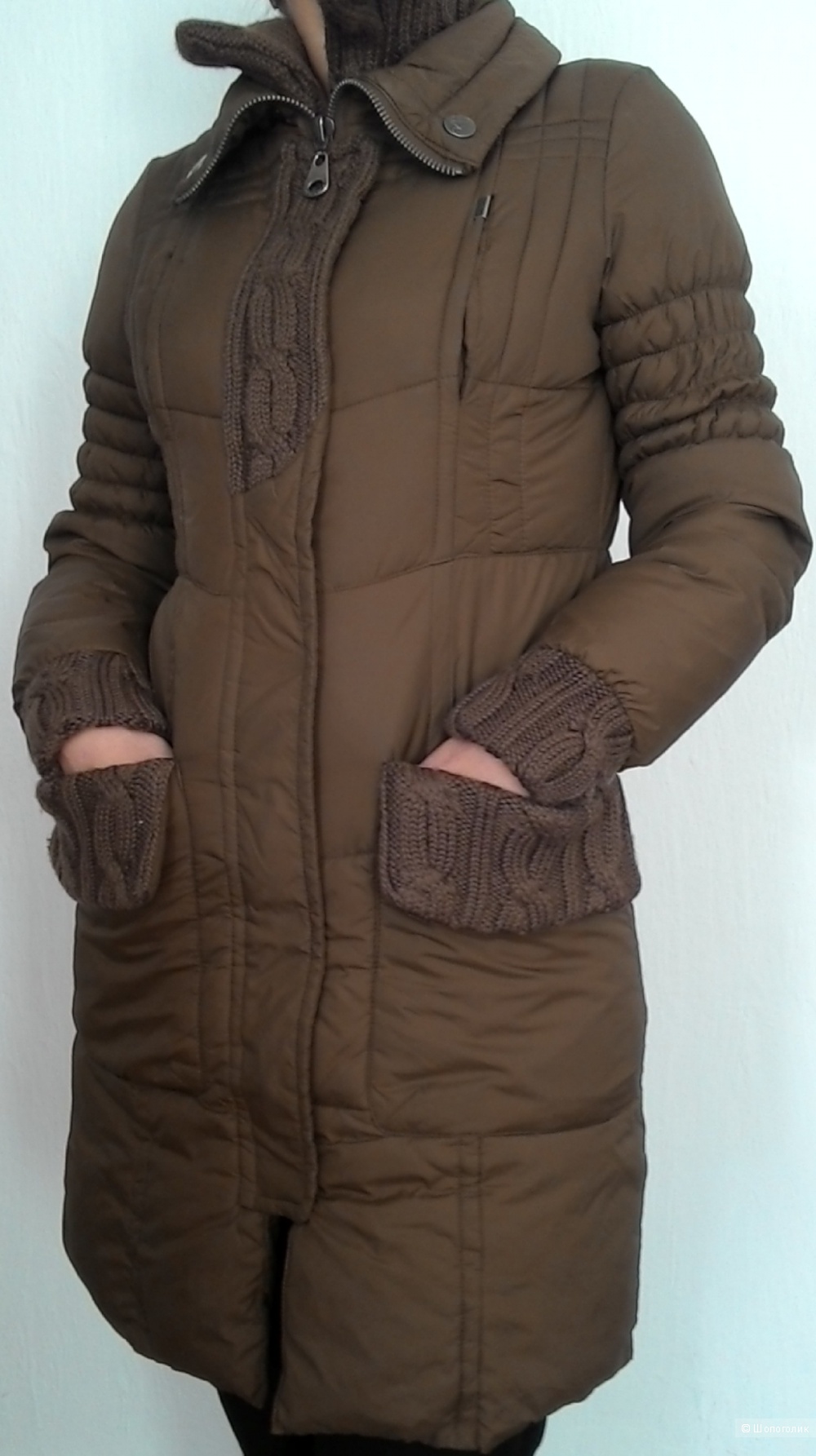 Утепленное пальто Naf Naf размер S