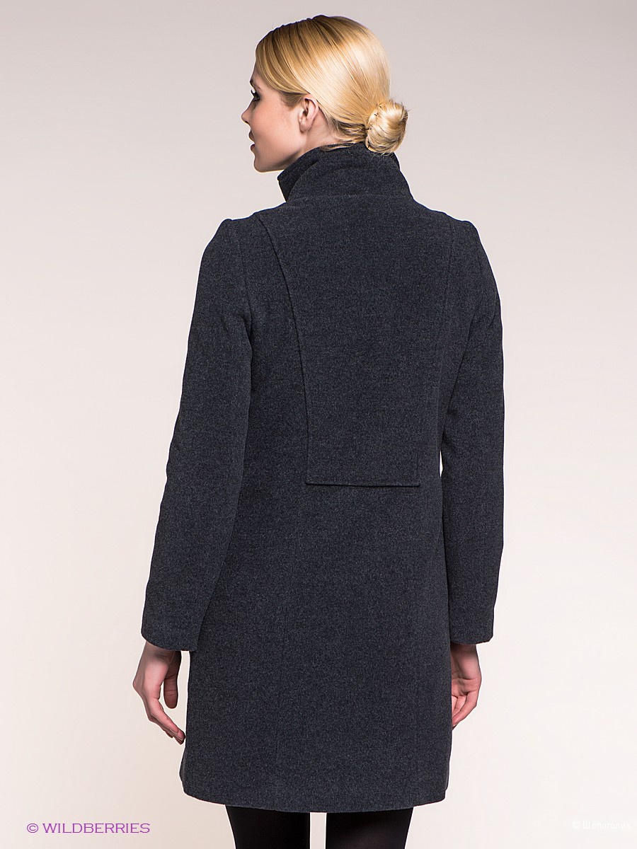 Новое пальто в стиле милитари Stefanel темно-серое 40EU