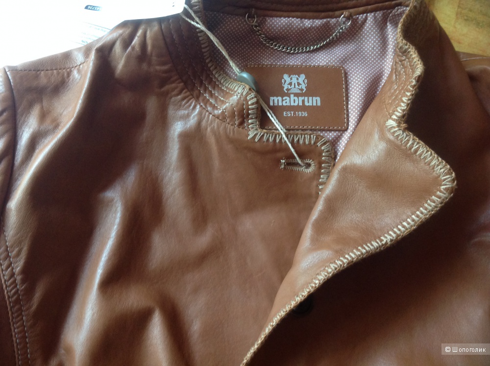 Новая кожаная куртка/пиджак Mabrun Италия на 44-46