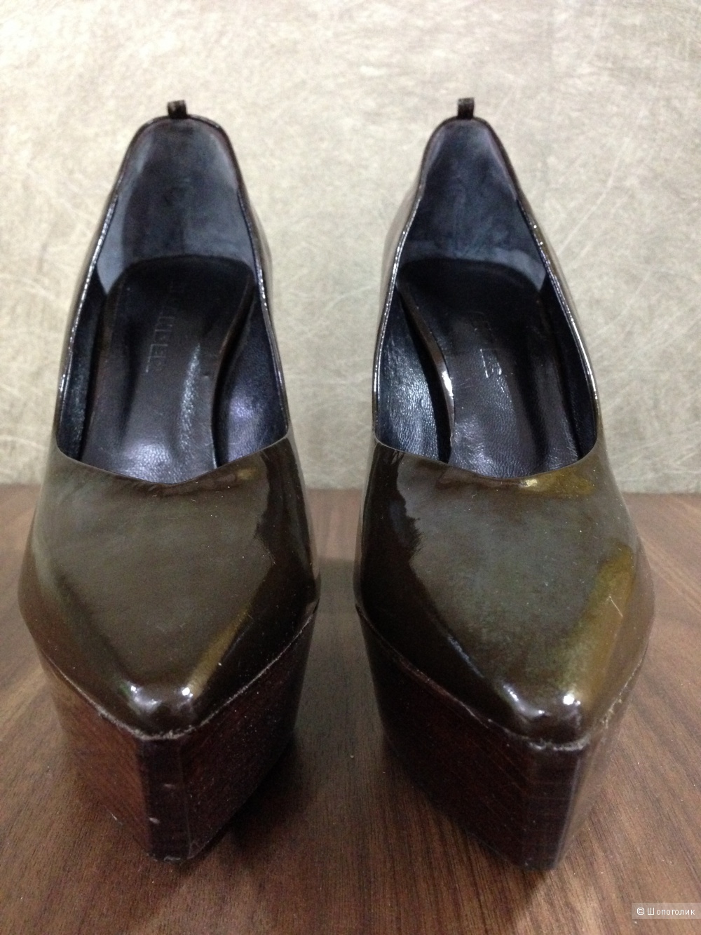 Подиумные туфли от Jil Sander с ценником 695$ новые.оригинал.р.38-38.5