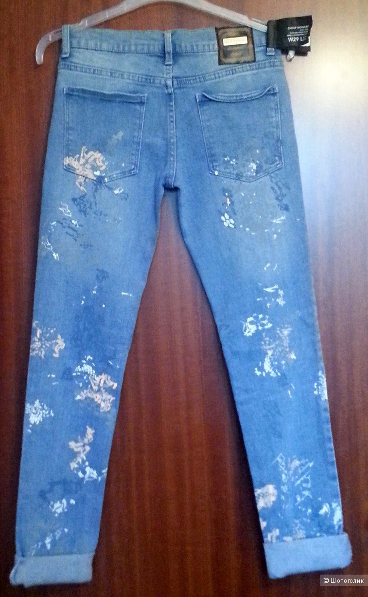 Cheap Monday голубые джинсы с принтом 29/32