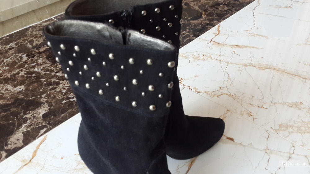 Кожаные классные с заклепками замшевые ботинки Matilda Италия