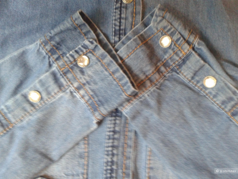 Рубашка Reserved на девочку, тонкий джинс, 104, б/у