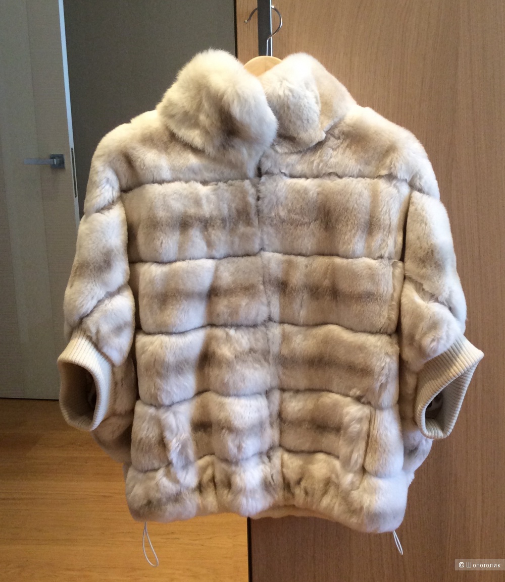 Меховая куртка из бобрика свободного размера 44-50