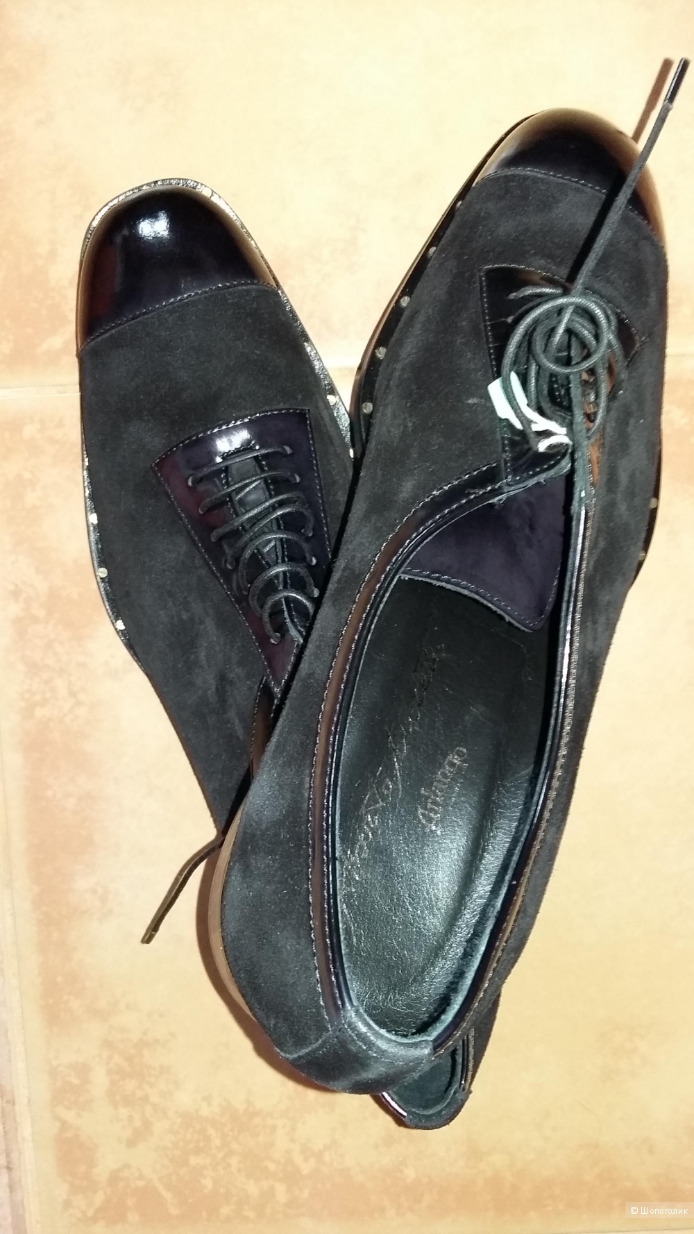 Новые туфли мужские ALBERTO MORETTI, цвет черный, размер 9 US (43 росс)