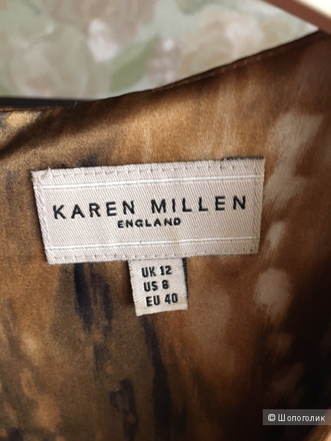 Шелковое платье Карен Миллен, оригинал, uk12