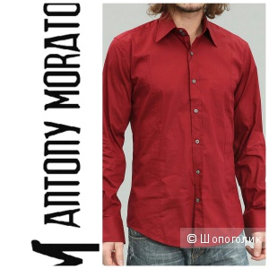 Antony Morato, 48: приталенные мужские рубашки-стрейч (лиловая и фуксия..живые фото ниже)