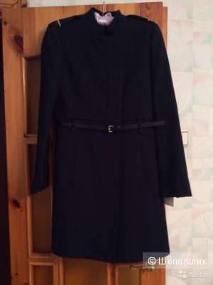 Тонкое пальто Zara Basic размер S цвет синий