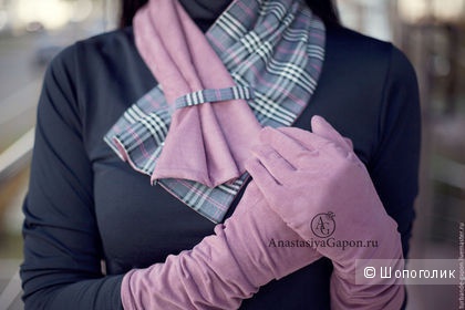 Новый шарфик, перчатки, снуд Анастасия Гапон. Оригинал.