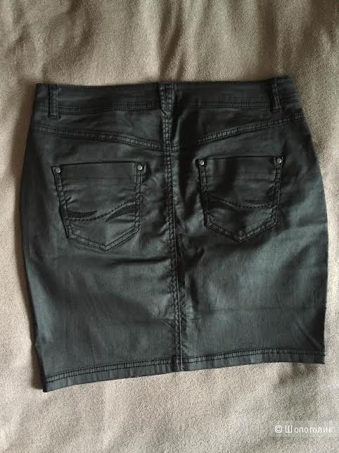 Милая черная юбочка французской марки Camaieu размер 44рос 38фр 42ит