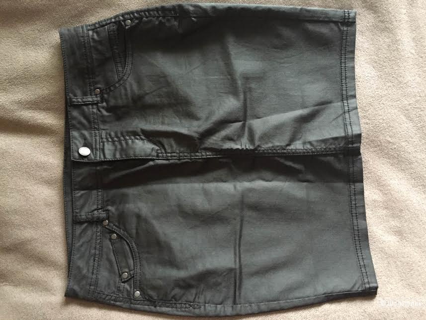 Милая черная юбочка французской марки Camaieu размер 44рос 38фр 42ит