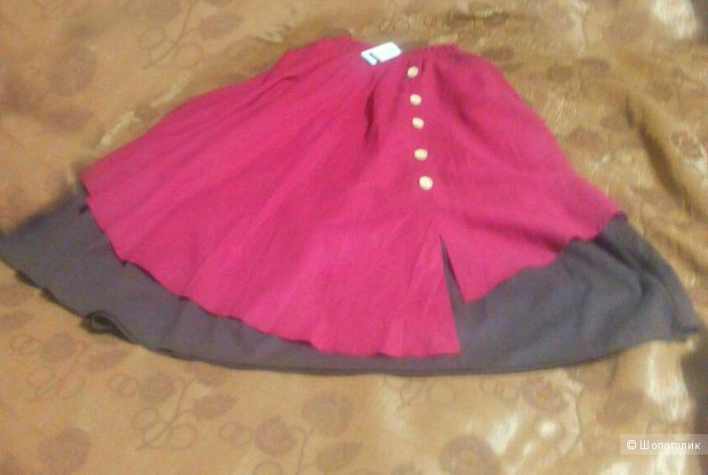 Новая длинная юбка демисезон с сайта aliexpress, хлопок, лён, в 2-х цветах.