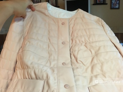 Кожаная куртка VINTAGE DE LUXE, 48 (Российский размер) дизайнер:46 (IT) Пастельно-розовый