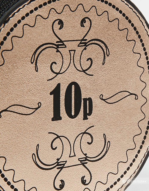 Кошелек в виде металлической монеты 10 пенсов ASOS