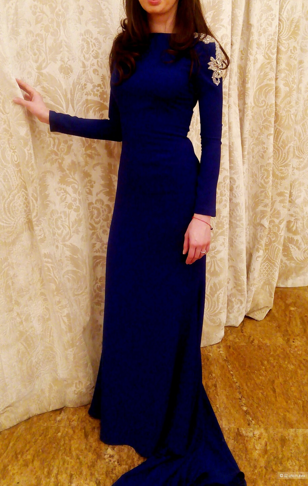 Вечернее синее платье