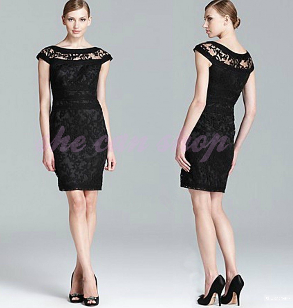 Шикарное платье от Tadashi Shoji из ажурного кружева р.46 и 48 с ценником 308$