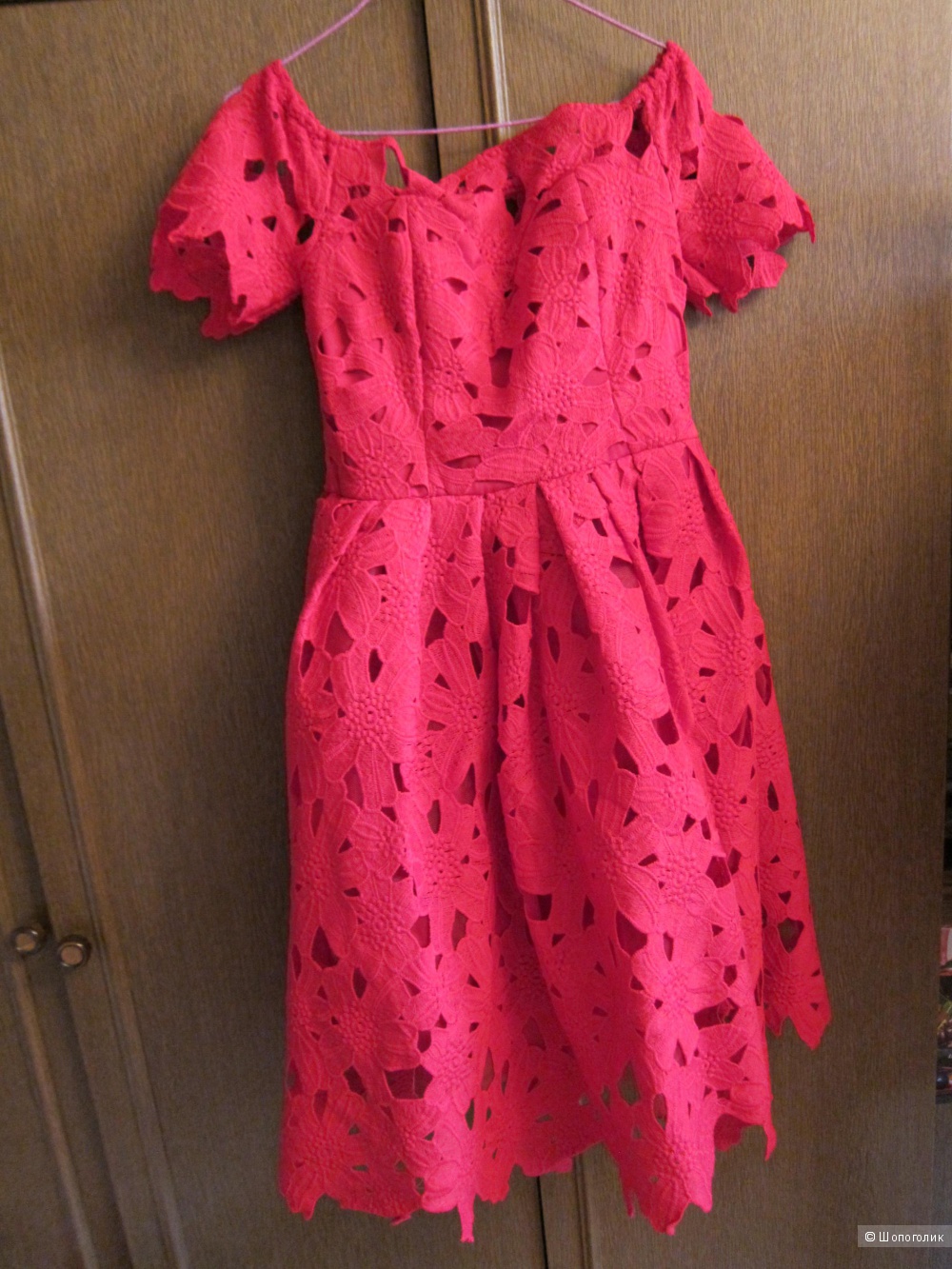 Новое красное платье Boohoo Cut Work Lace Prom Dress