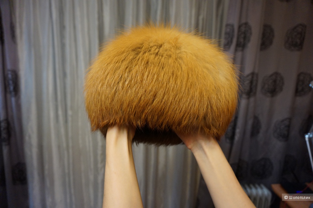 Продаю шапку из рыжей лисы 58 размера