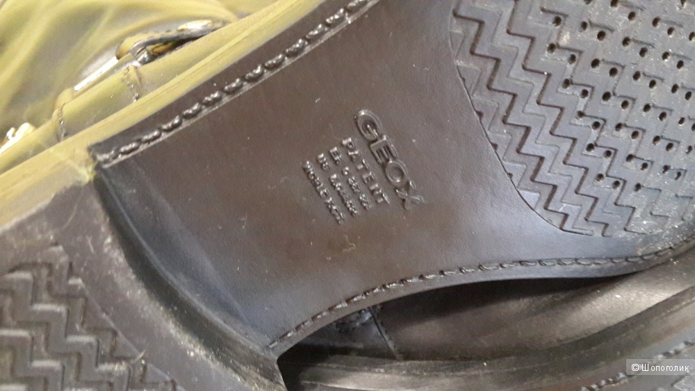 Красивые кожаные сапоги в жоккейском стиле в отличном состоянии, на ногу 24,5-25 см Geox черного цвета
