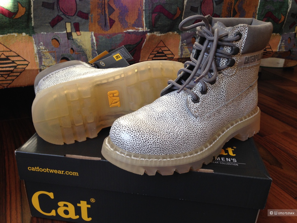 Серые ботинки Cat Colorado. размер 39(большемерят)