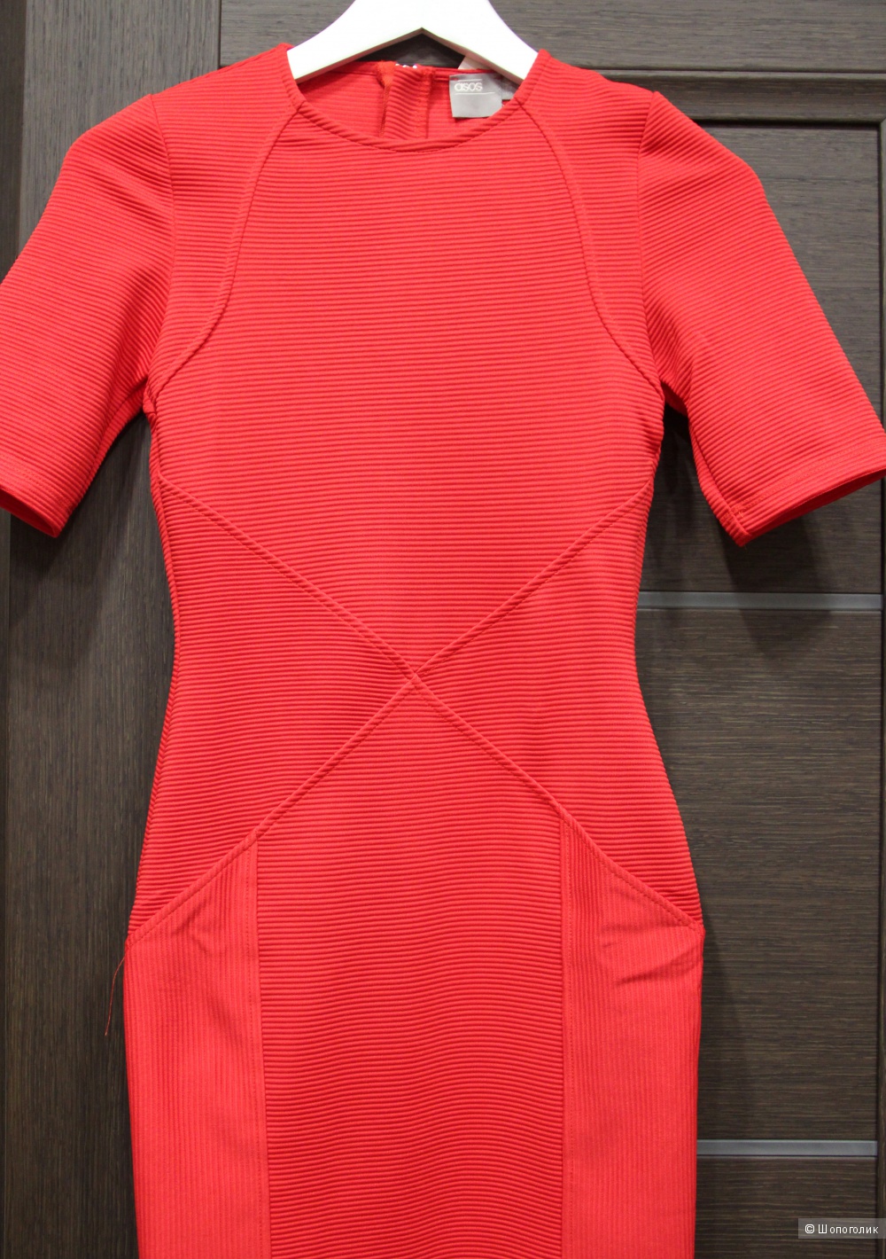 Красное облегающее платье ASOS НОВОЕ XS