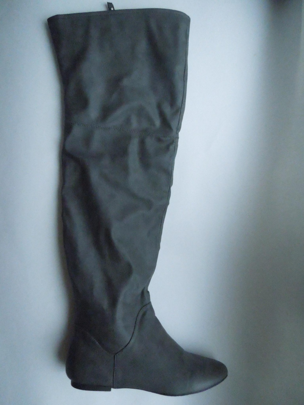 Сапоги-ботфорты серые женские Zara, 40 размер (в реальности на 38-39), весна-осень, выше колена