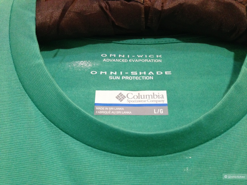 Спортивная футболка COLUMBIA, L (Международный Размер), Зеленый. На рос. 48-50