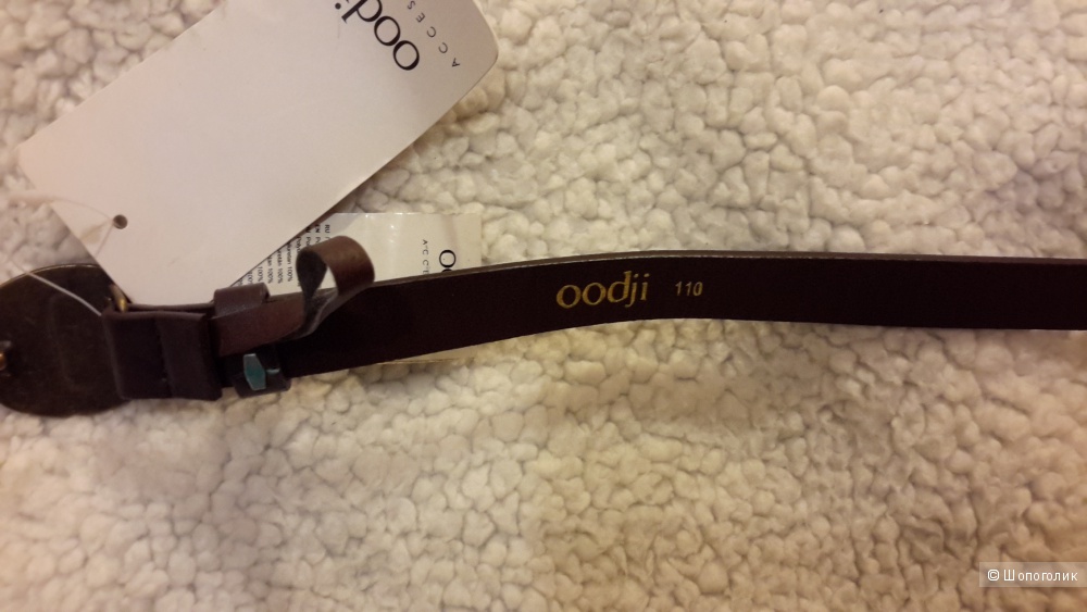 Ремень Oodji размер 110 см к/з, новый, цвет коричневый