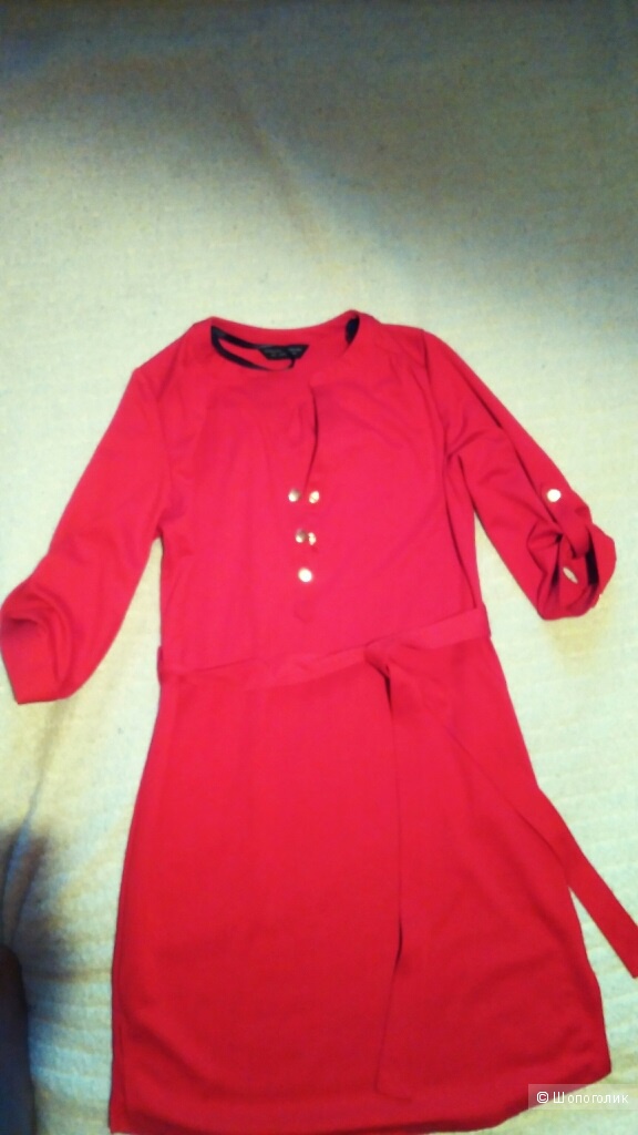 Красное платье миди Дороти Перкинс,рр 44 RU,US4,UK8 c поясом