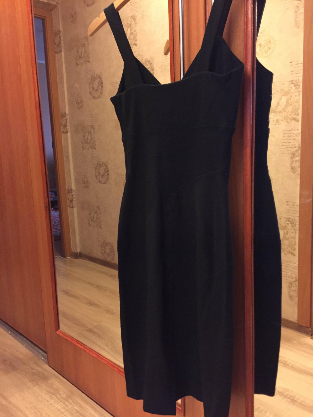 Платье, черное, размер XS